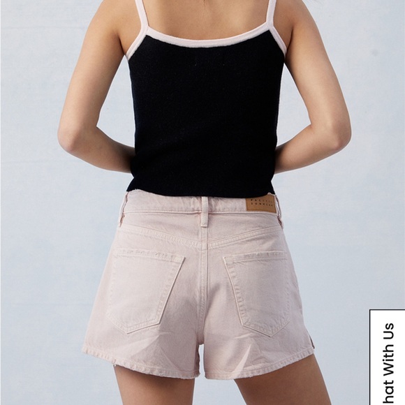 EUC PacSun Pink High Waisted Denim Festival Shorts - Picture 2 of 11